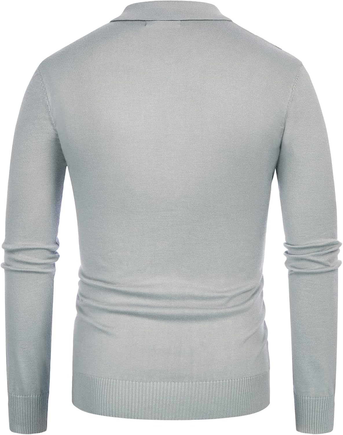 PJ PAUL JONES Mens Vintage Striped Knit Polo Shirt Long Sleeve Button Down Cardigan Sweater - Image 3