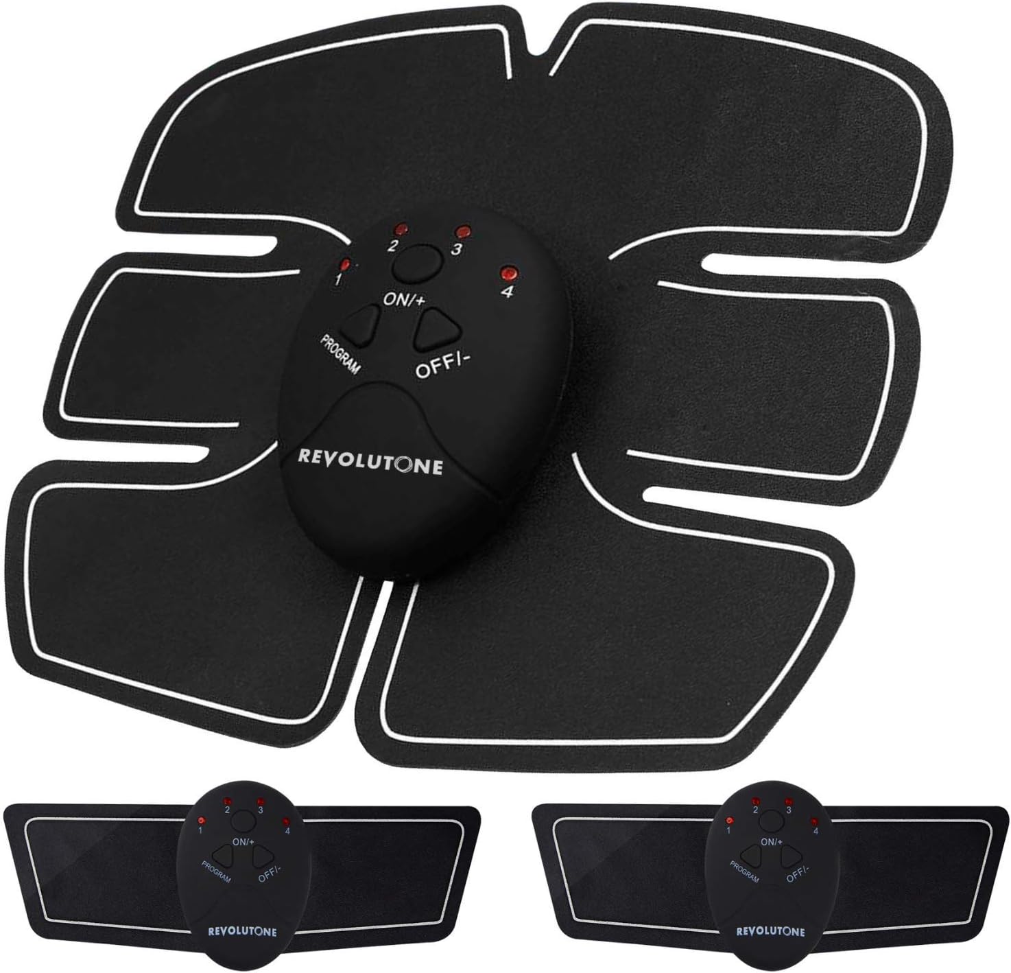REVOLUTONEFitness Belt/Abs Stimulator Muscle Toner/Abdominal Toning Belt - Ultimate Cellulite Remover - Updated New Version/Body Workout at Home - Office for Women Men Adult Unisex