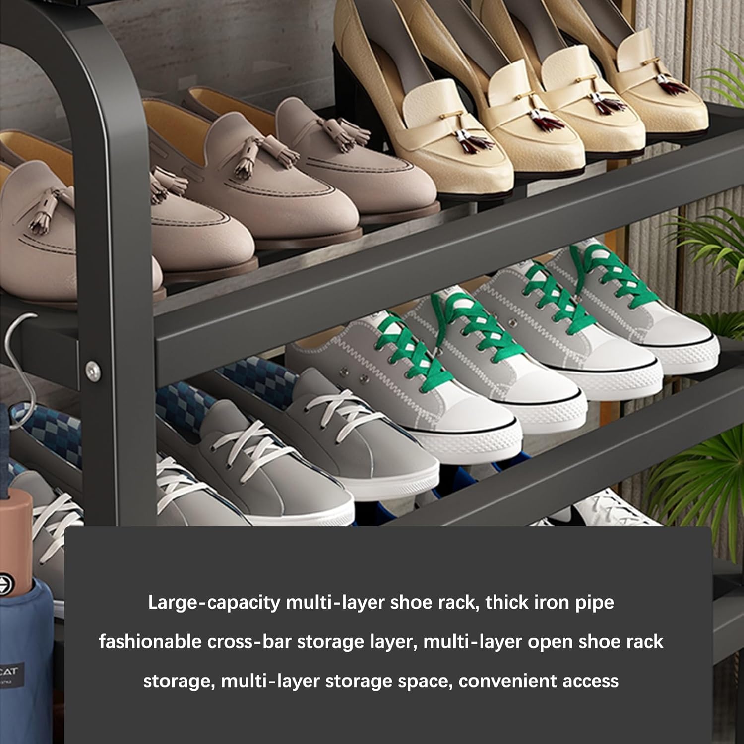 Coat Rack Stand Clothes Rack Stand, Garment Racks, Clothing Hat Shoe Handbag Scarves Organizer, Bedroom Entryway Hall Cloakroom Storage Hanger, Shelves(White,100x27x170CM/39.37x10.63x66.93in)
