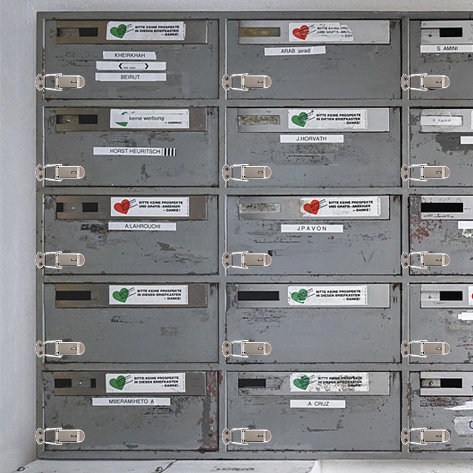 5 Pezzi Chiusura a Leva, Acciaio Inossidabile Fermaglio Chiusure Leva Blocco, Chiusura in Acciaio Inox, Viti Incluse, per Cassette Degli Attrezzi, Armadietti