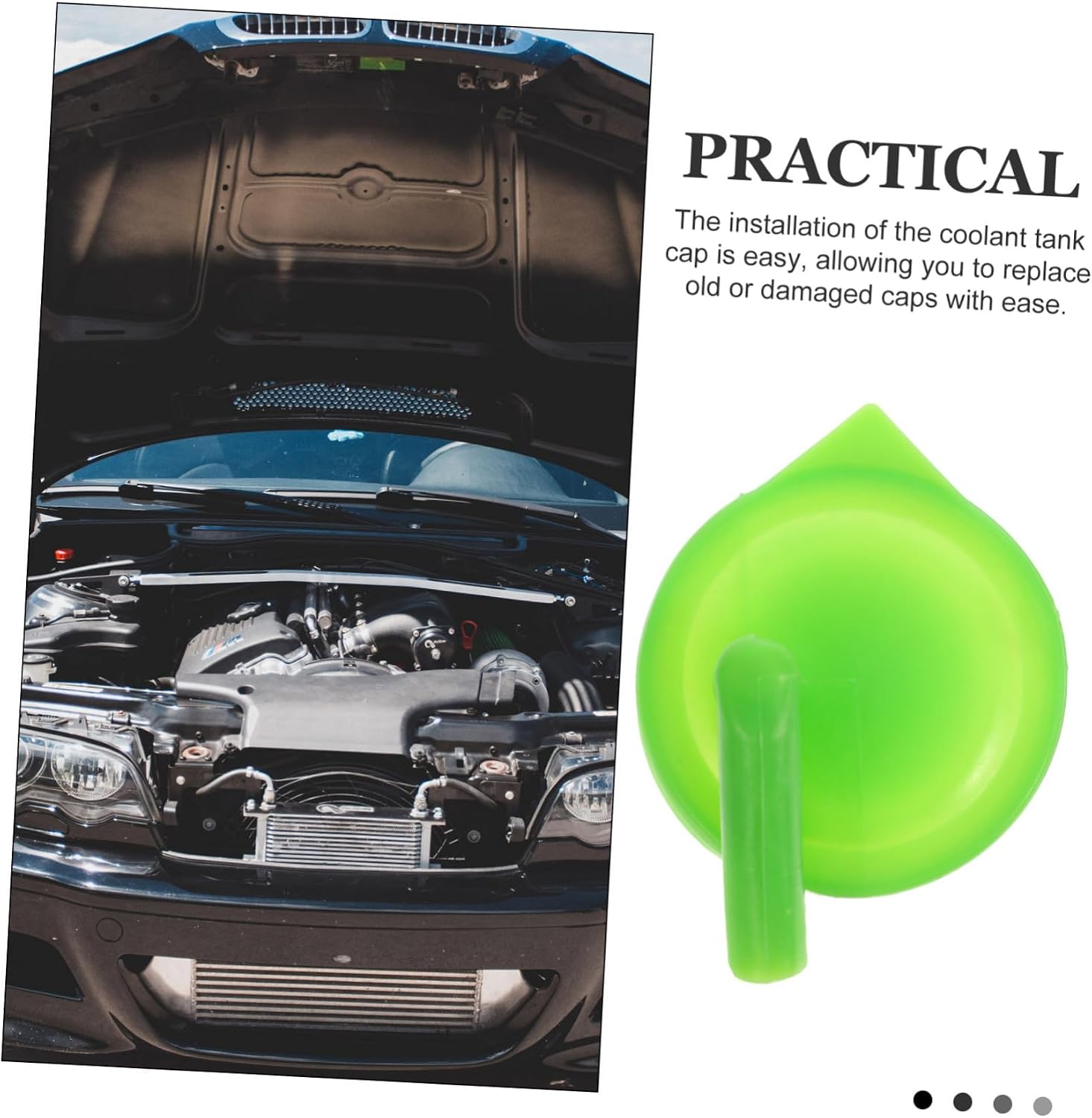 Cabilock Coolant Reservoir Cap Replacement for Material Easy to Install Radiator Cap Compatible Automotive Models Bright for Easy Identification