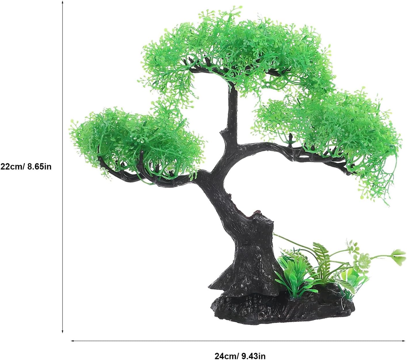 Aquarium Plants Fish Tank Decorations Set Abs Plastic Artificial Underwater Tree Greenery Small and Large Aquariums Fish Tank Landscape Decor Freshwater