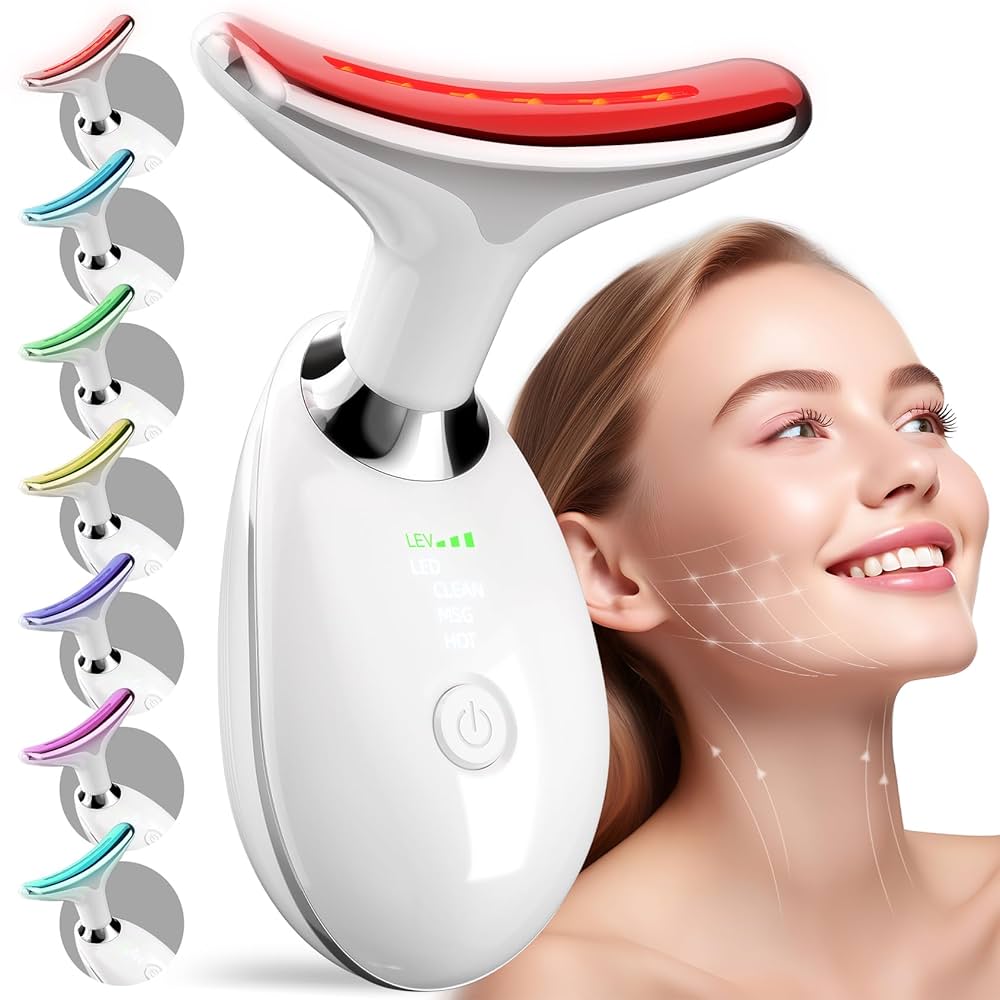 Amazon.com: 7 Color Neck Face Massager Tool, Facial Massager