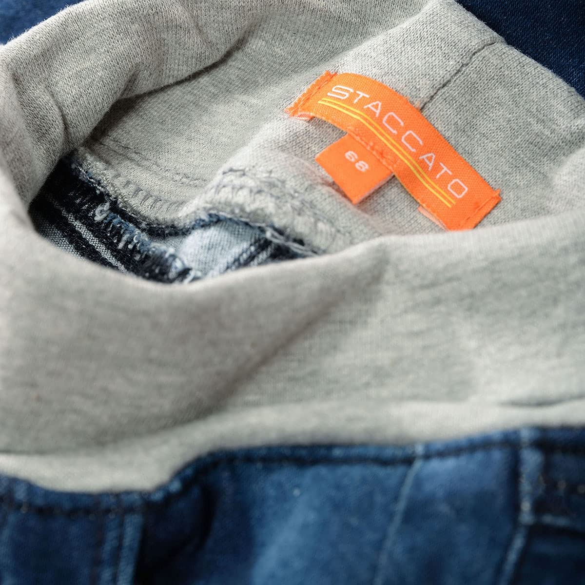 Staccato Jeans Baby Unisex - Pull On, weich, elastischer Umschlagbund, strapazierfähig - Mid Blue Denim, Größe 68-86