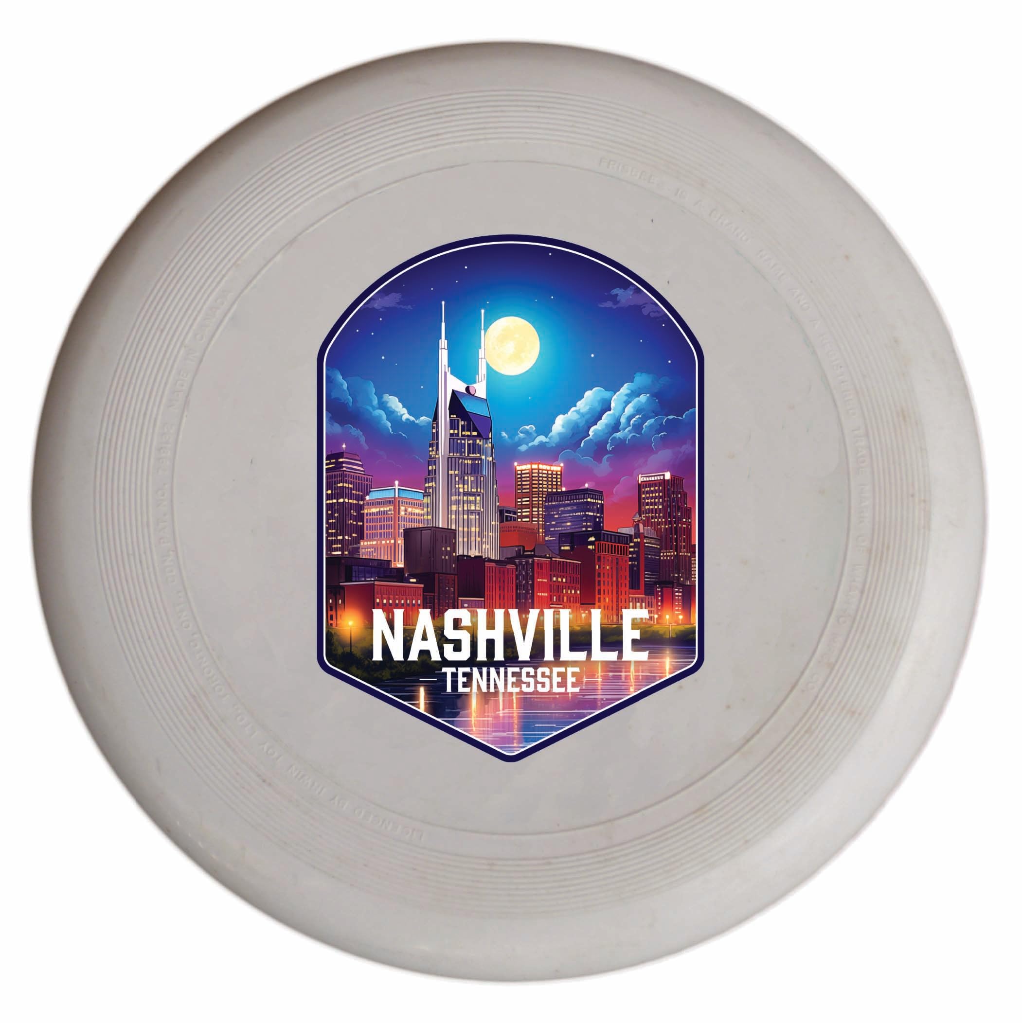 Nashville Tennessee Design D Souvenir Frisbee Flying Disc 4-Pack