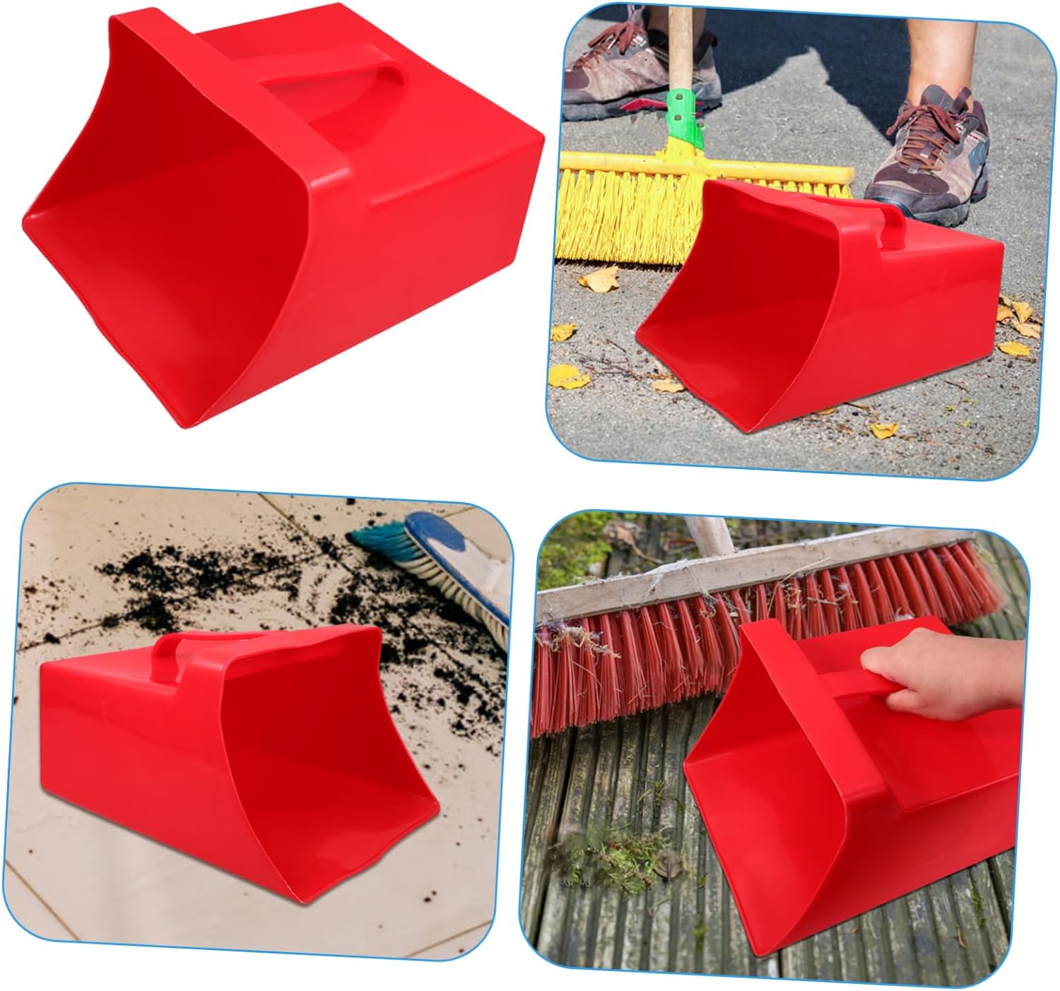 PRETYZOOM Portable Outdoor Trash Dustpan Plastic Dustpan Broom Handheld for Kitchen