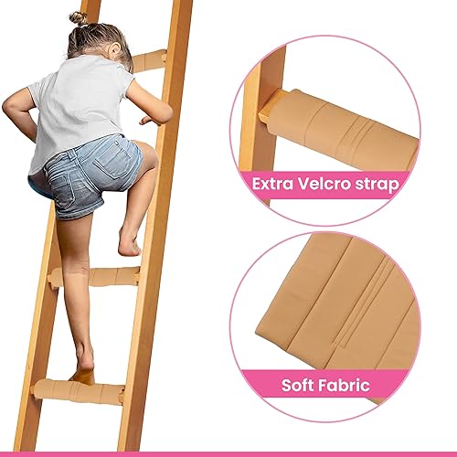 Miniatura 14 de Hudson Comfort Almohadillas para escalera de litera, tela cepillada suave para comodidad de los pies con puntos antideslizantes en la parte Gris