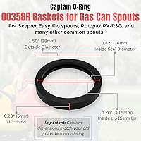 Vista 3 de Paquete de 6 sellos de juntas de boquilla de gasolina – Sellos de goma de repuesto para gasolina/jarra de combustible