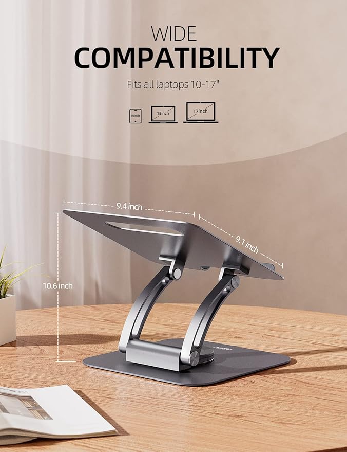 Soporte Giratorio para Laptop Nulaxy 360° Ajustable miniatura 7