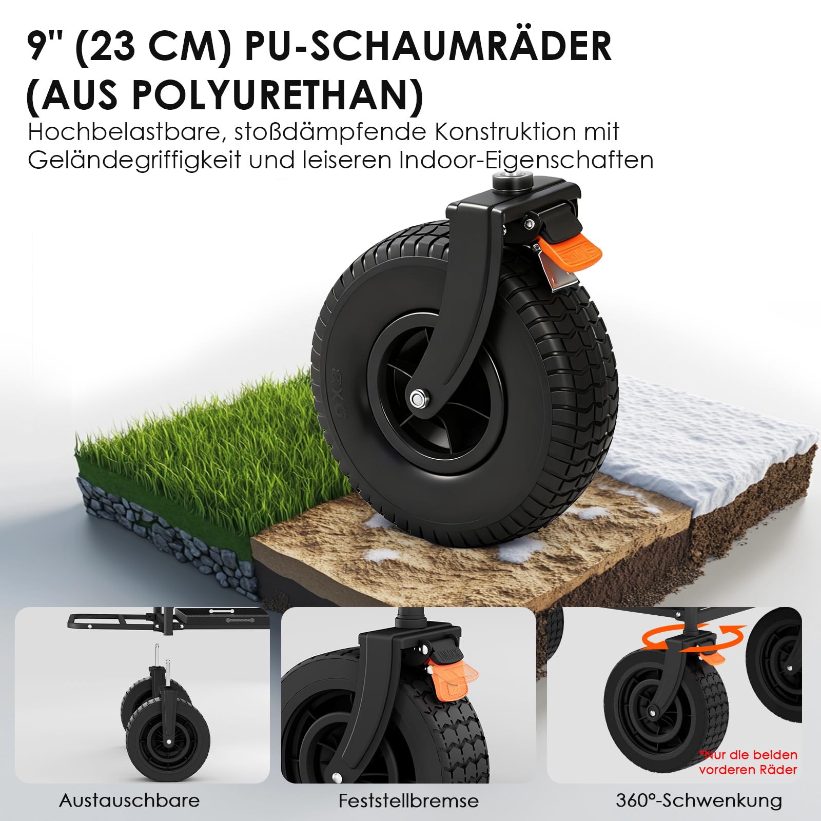 TARION Faltbarer Kamerawagen Filmwagen Fotowagen– Robuster Kamera Rollwagen mit Schwenkrädern, Hohe Tragkraft für Film, Studio & Bühne – Profi Videowagen für Fotografen & Filmemacher Titanrig Cart
