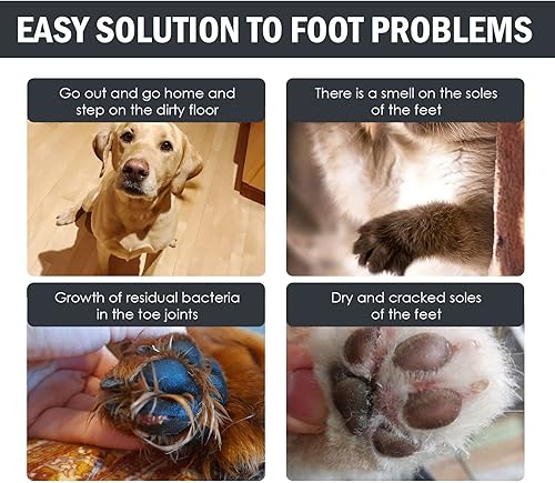 Miniatura 2 de Champú sin agua limpiador de patas para perros, gatos, mascotas - Champú seco, cepillo limpiador de pies, bueno para cachorros