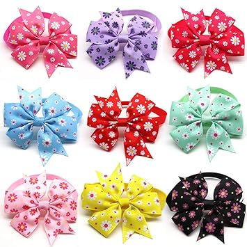 Masue Pets Spring Summer Dog Bow Ties 3.2