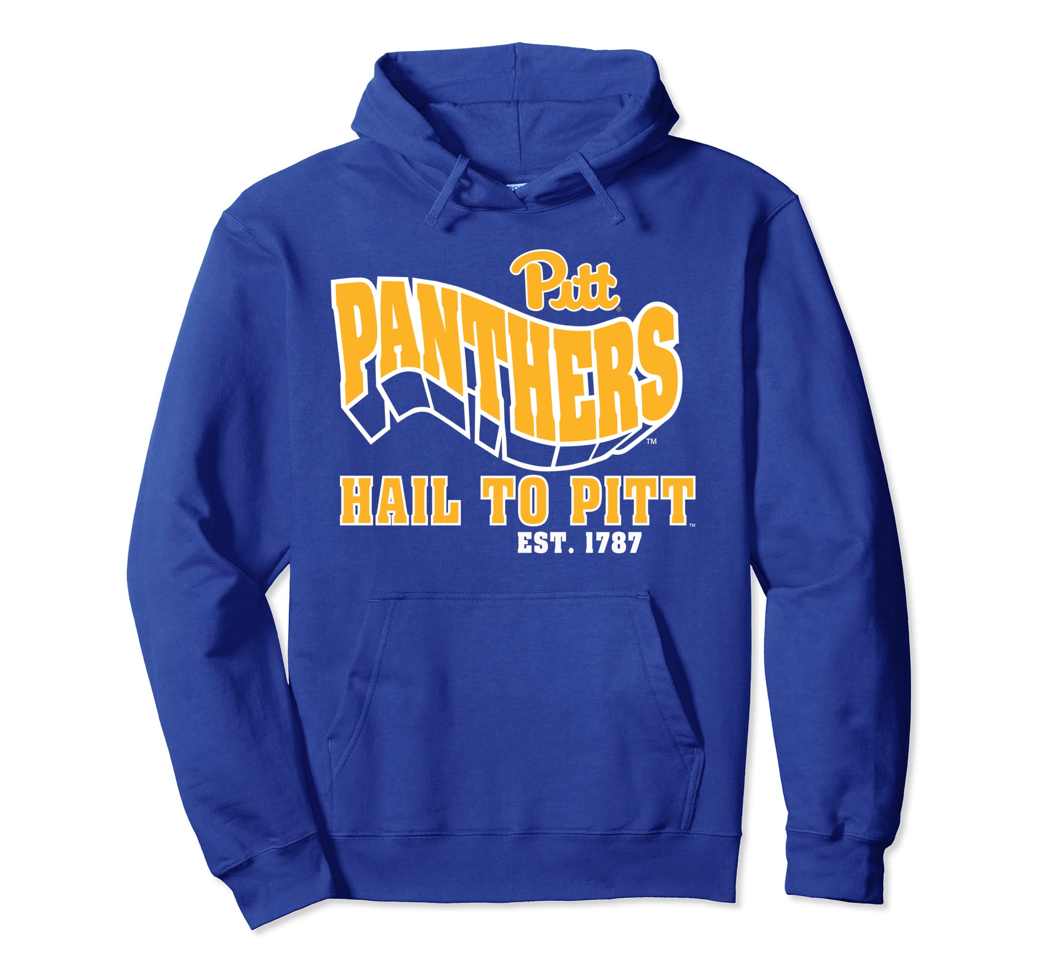 Pittsburgh Panthers Retro Flashblock Blue Pullover Hoodie