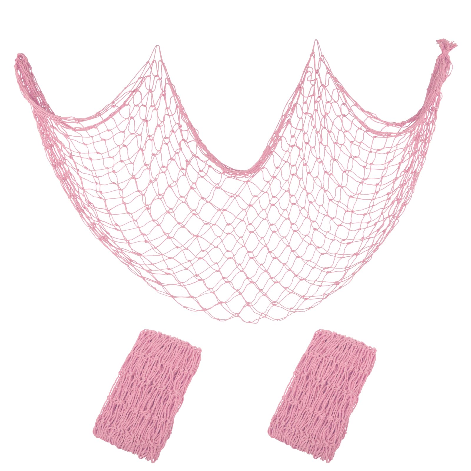 Photo 1 of 2 Pack Decorative Fishing Net, 80x40 Inch Cotton Fish Net Decor Party,Pink