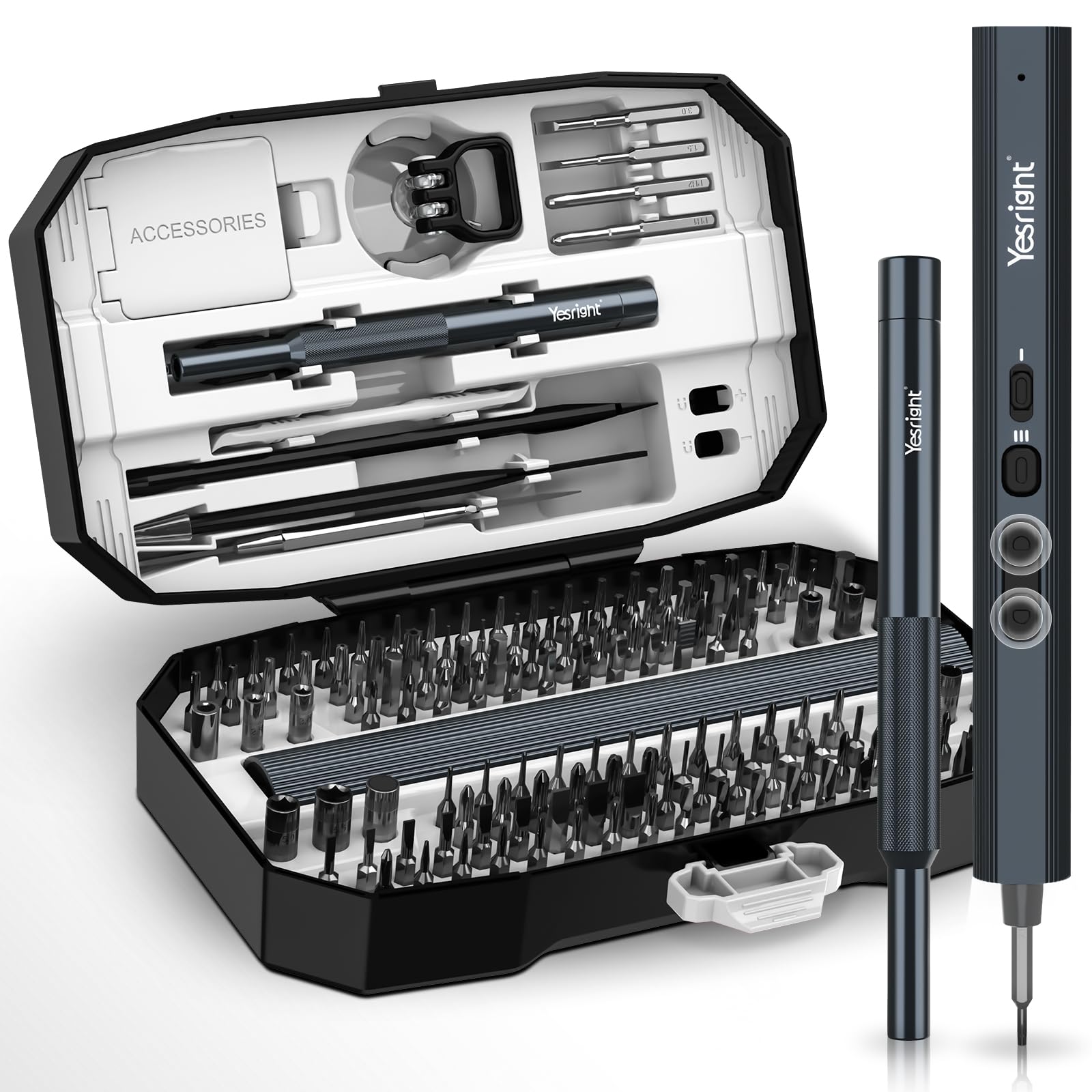 Mini Electric Screwdriver 155 in 1 Small Precision Screwdrivers Set Max 5 N m Cordless Screwdriver with 3
