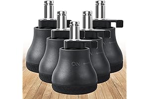 Bell Glides Replacement Office Chair Swivel Caster Wheels to Fixed Stationary Castors