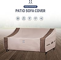 Vista 2 de HAMLER Funda para Sofá de Patio - Funda para Sofá de 3 Plazas Resistente e Impermeable, Loveseat, Rejillas de Ventilación y Asas - Se Adapta hasta