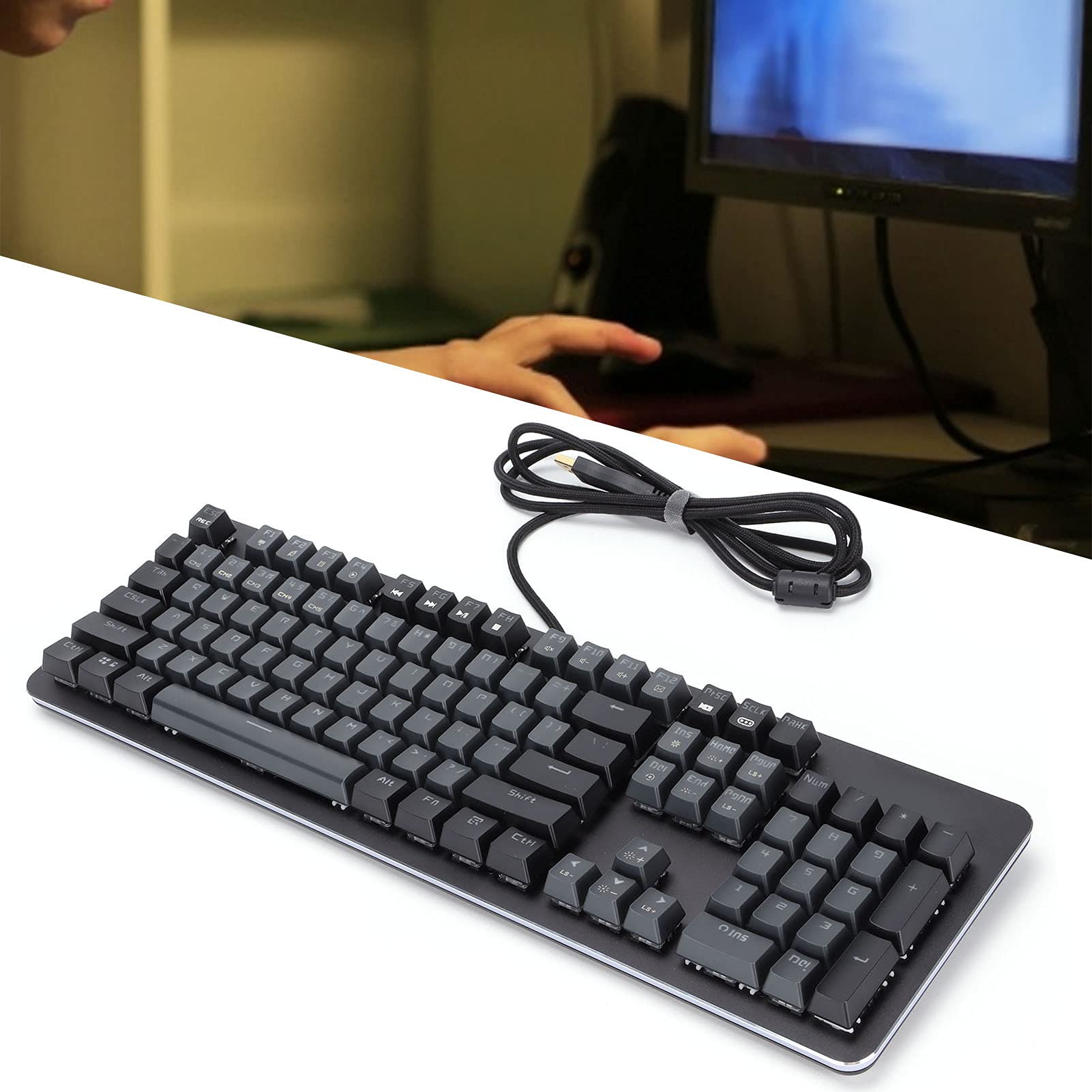 Denash Długa Mechaniczna Klawiatura 104 K750 RGB Akcesoria Komputerowe USB dla XP