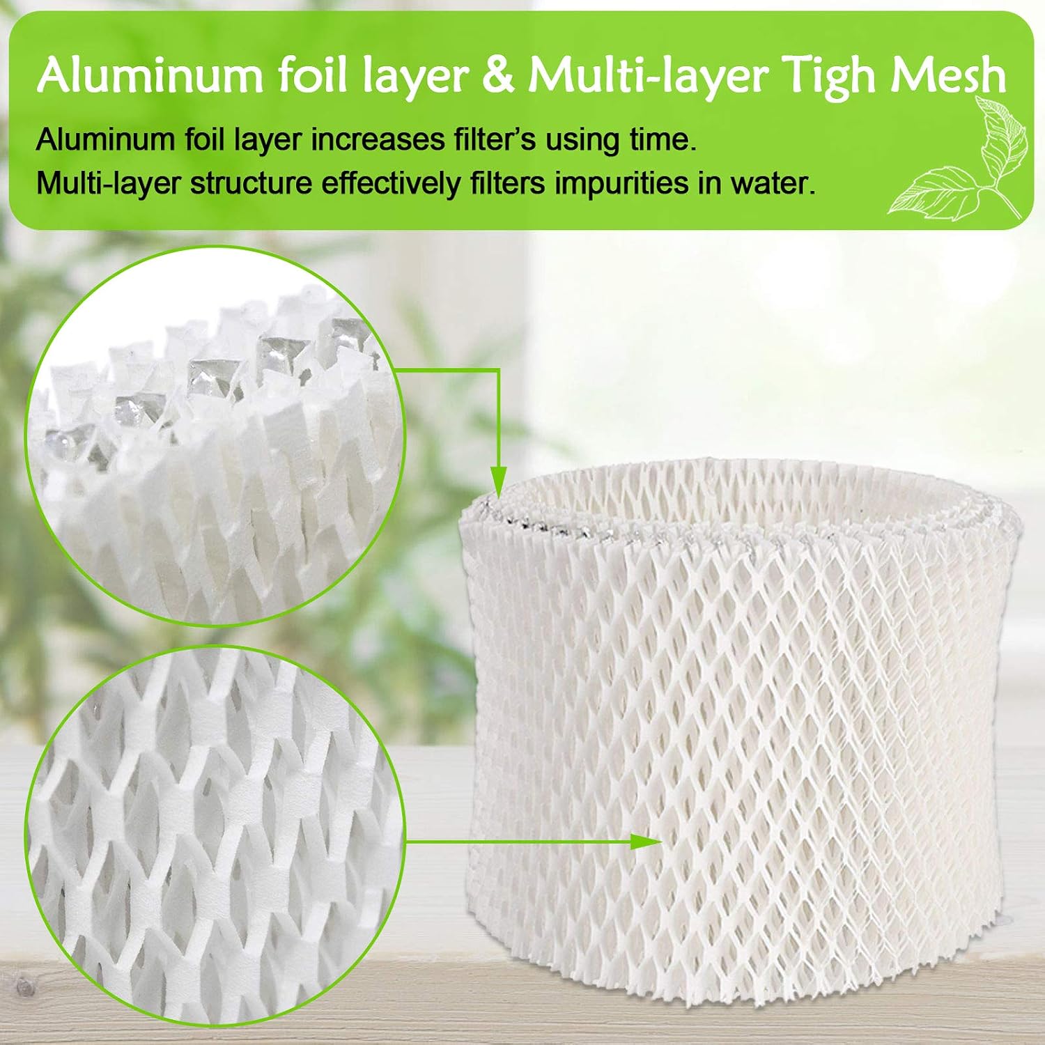 IOYIJOI Humidifier Filter Replacement Compatible with Vicks WF2 3020, V3100, V3500, V3500N, V3600, V3800, V3850 and V3900 (White-6pcs)