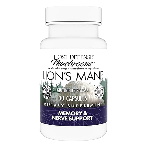 Host Defense Mushrooms Lion's Mane - Brain Health Support Supplement