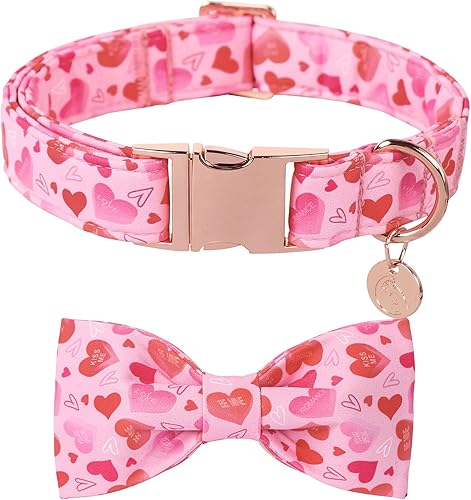 Miniatura 7 de DOGWONG Collar de verano para perro de sandía verde con corbatín, collar suave para mascotas, collar ajustable para perros machos y hembras