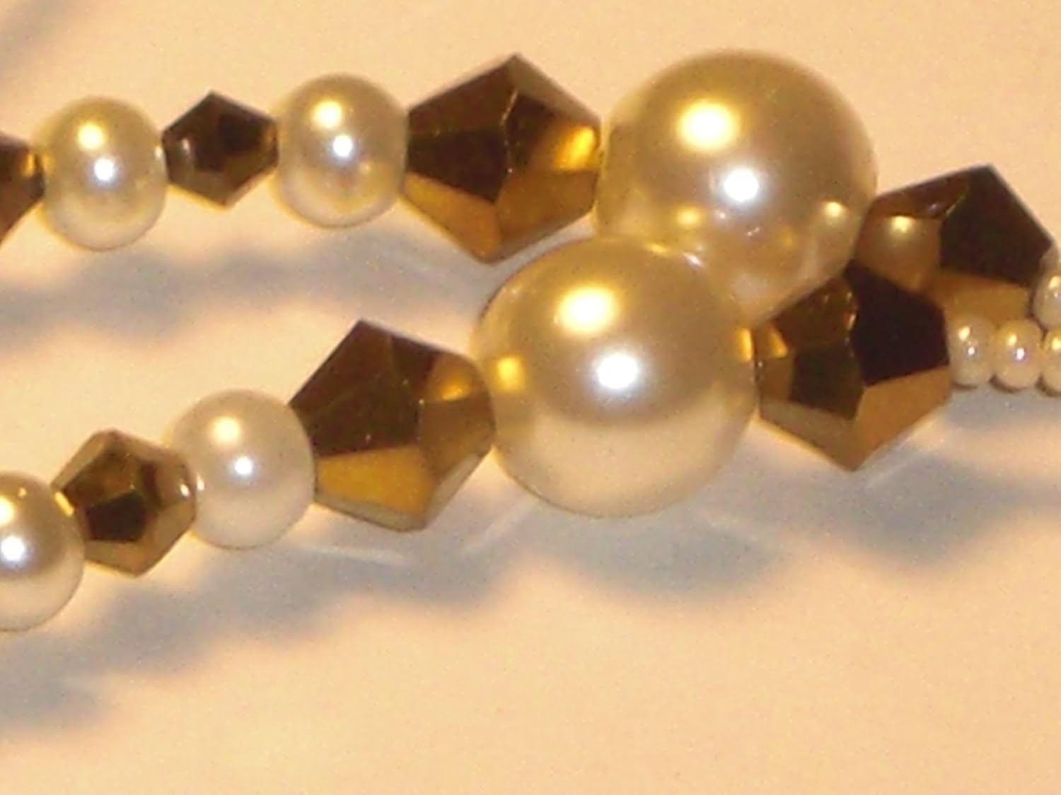 Lanyard ID Badge Holder Key chain Clip Simulated Glass Pearls Choose your length 32-38 inches