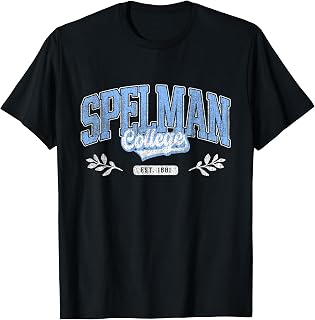 Men Women Spelman Arch Retro Athletic Sports Tee T-Shirt