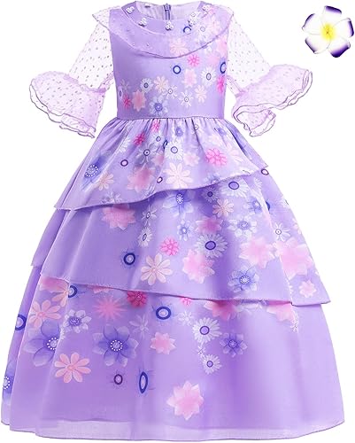 Miniatura 9 de Mirabel Isabella - Disfraz de cosplay para niños con peluca aretes bolsa para gafas