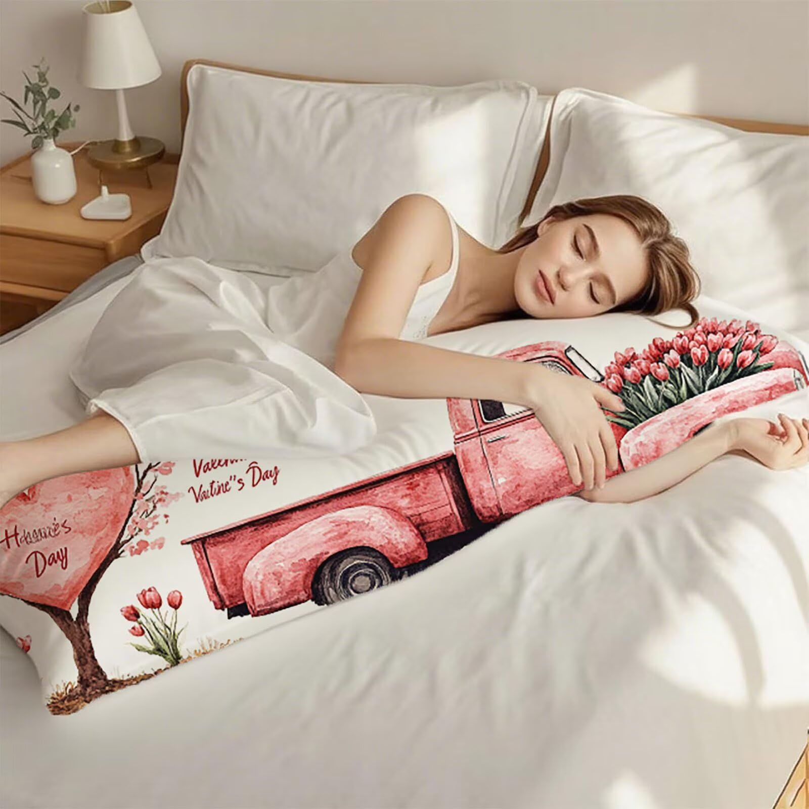Federe Cuscini Rosa Federe Cuscino Letto Beige60x180cm Lino Copricuscini, Divano Morbida e Traspirante Stampa Fronte-Retro Con Invisibile Cerniera Lavabile Facile da Pulire per Letto o Divano C0C889