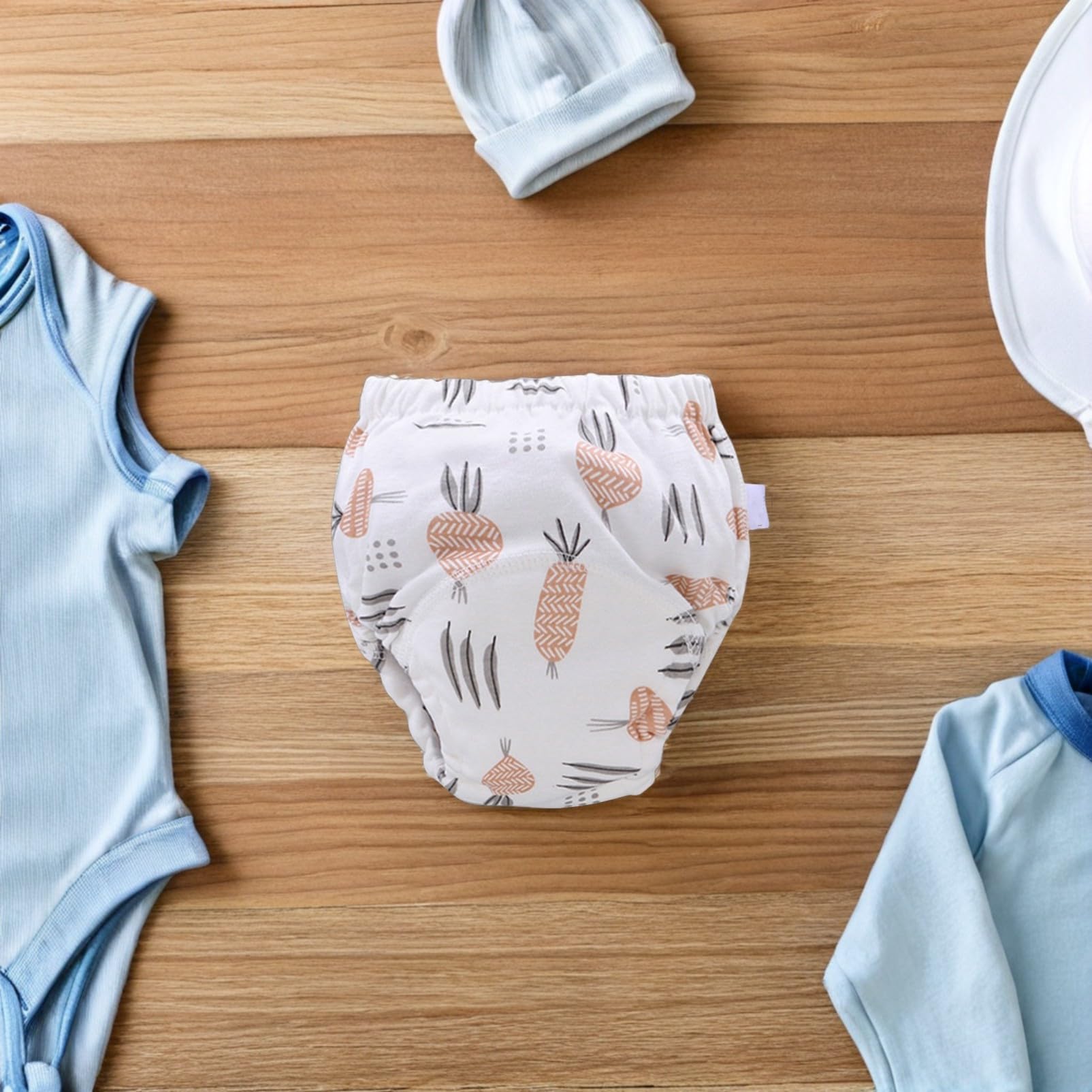 SECFOU Pantalones de Entrenamiento para Ñiño M Lavables 4 Unidades de Algodón Pañales Reutilizables para Ñiño Diseños Infantiles Impermeables para Entrenamiento y Uso Diario