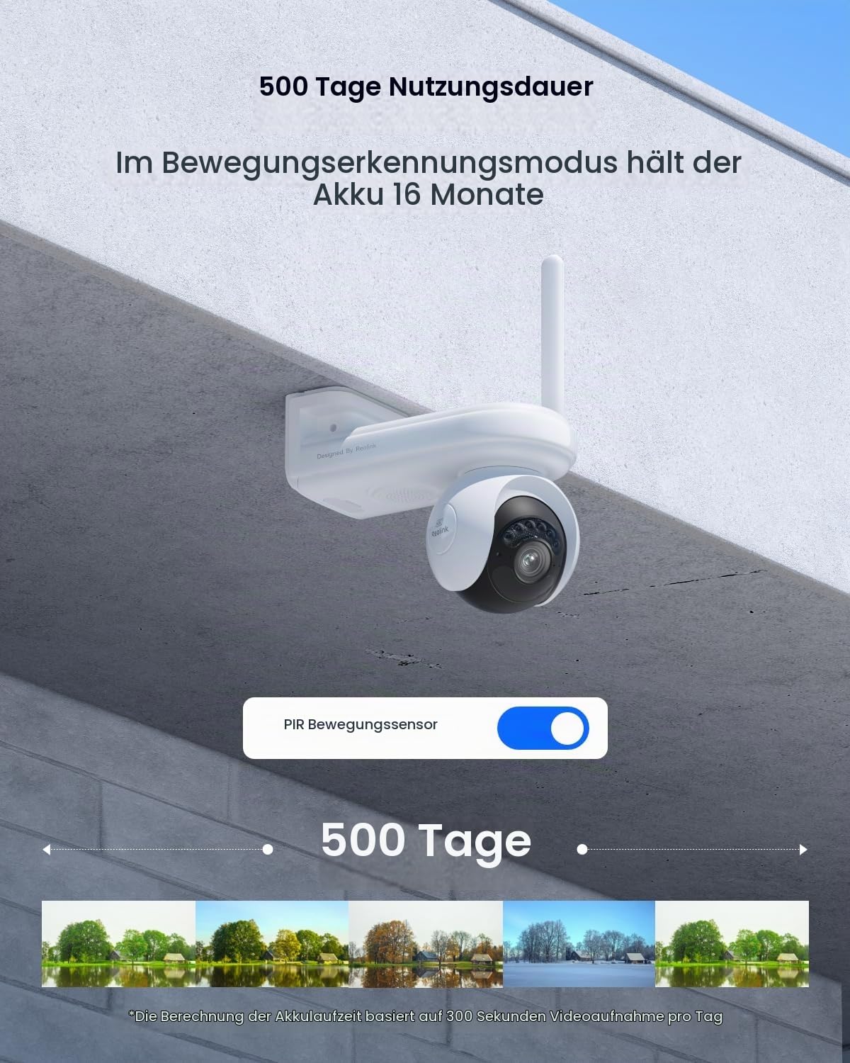 Reolink 4K Solar Kamera Outdoor Wireless Altas PT Ultra + Solarpanel, 20000mAh wiederaufladbarer Akku, intelligente Erkennung, unterstützt bis zu 512GB microSD-Karte (Generalüberholt)