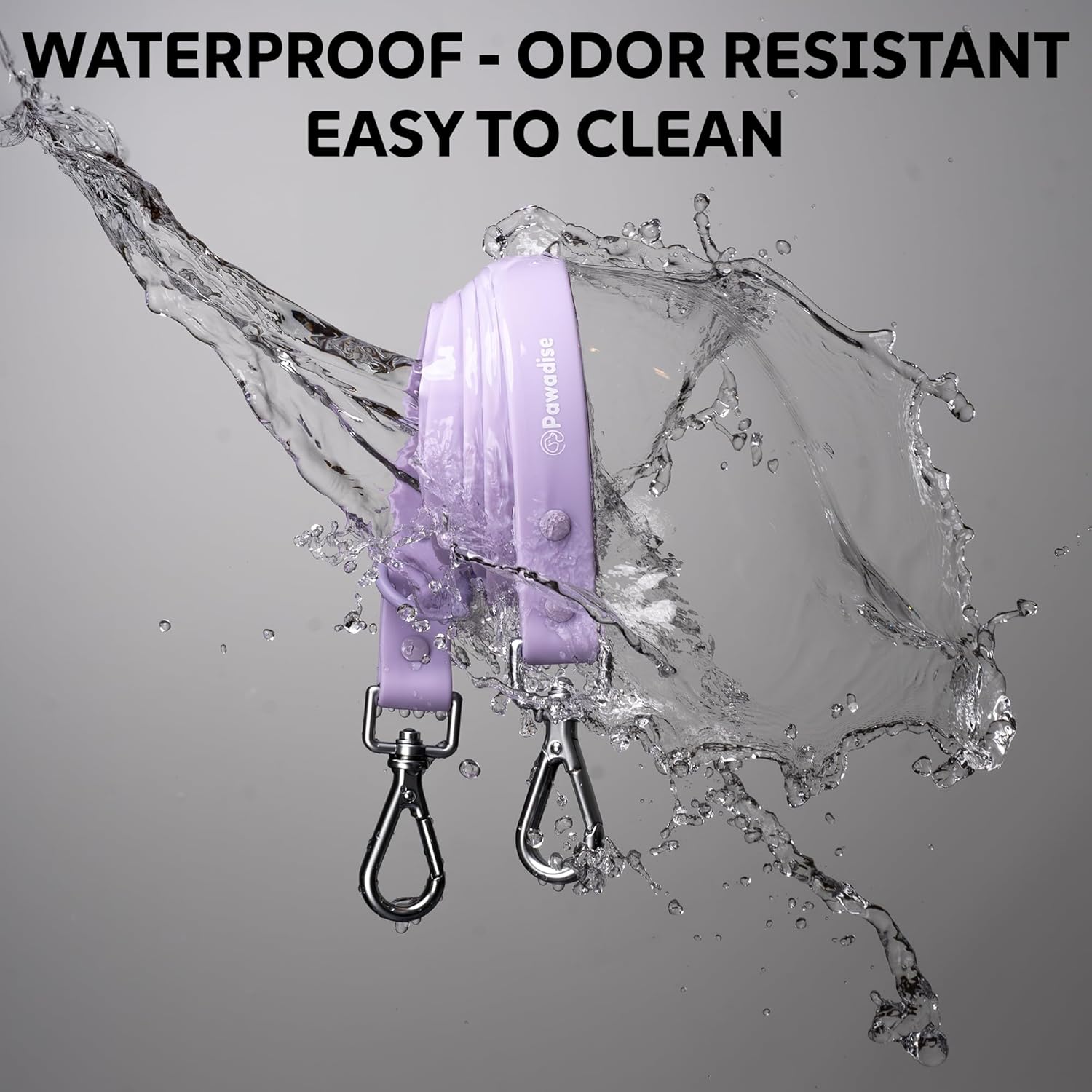 Dog Harness, Collar & Leash Set, Adjustable No Pull Harness with 3 Leash Clips, Waterproof Matching Collar & Leash, Breathable Comfort (Lilac, Small)