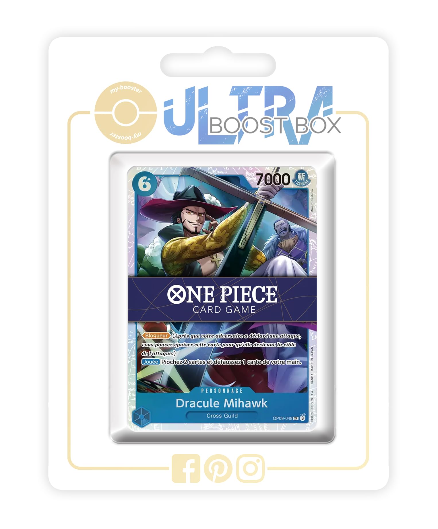 드라큘라 미호크 048 슈퍼 레어 - 울트라 부스트 X 원피스 9 - 새로운 황제들 - 프랑스 원피스 카드 12장입 박스