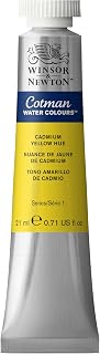 Winsor & Newton 0308109 Cotman Aquarellfarbe mit ausgezeichneter Transparenz, Farbkraft und Verarbeitungseigenschaften, Wasserfarbe 21ml Tube - Kadmiumgelb Farbton