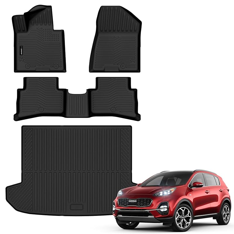Jogo de Tapetes e Forro para Porta-Malas AUXKO em TPE para Kia Sportage Gasolina 2017–2022, 4 Peças