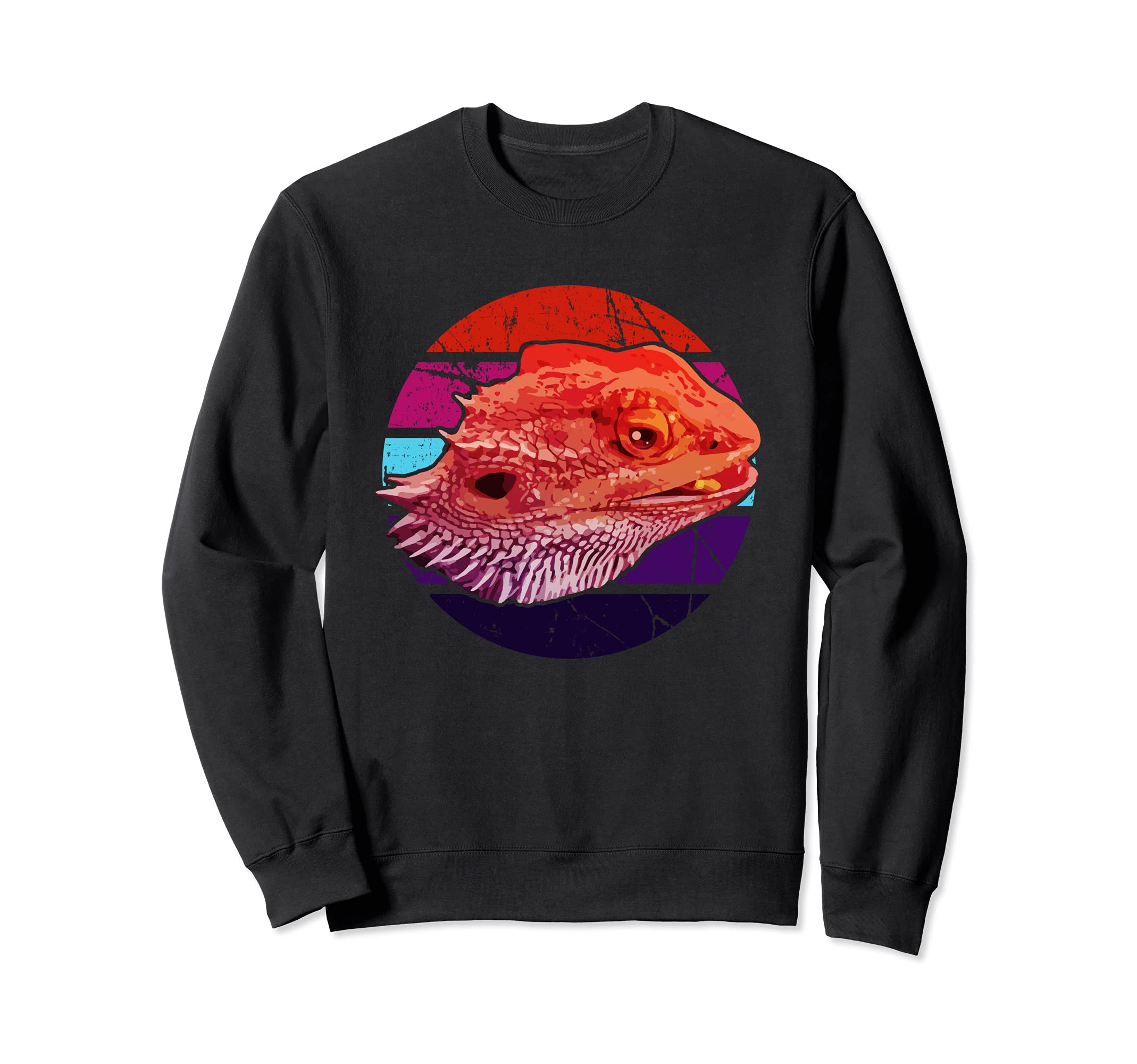 Tiny dinosaur - Lizard Reptile - Bearded Dragon Sweatshirt, Black