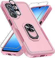 Vista 37 de Janmitta Funda compatible con Samsung Galaxy A14 5G con protector de pantalla + protector de lente de cámara, funda resistente de servicio pesado
