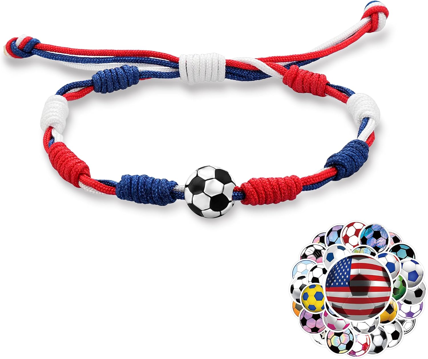 Trinckle USA Mexico Soccer Bracelets for Boys, Soccer Gifts for Kids