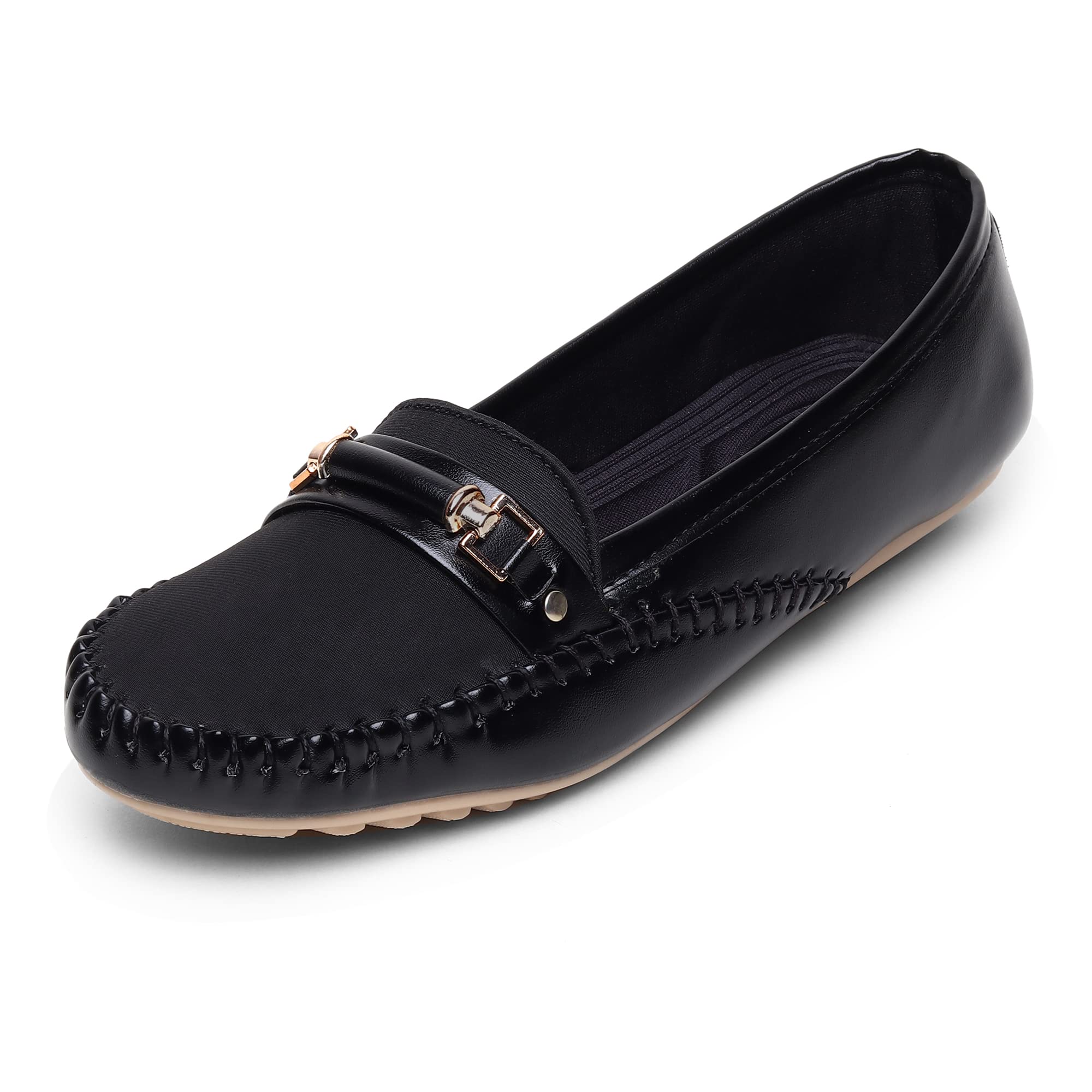 StreemayaWomens & Girls Latest Stylish Formal Loafers | Comfortable & Light Weight Office wear Flat Moccasins | SM-LOFO2