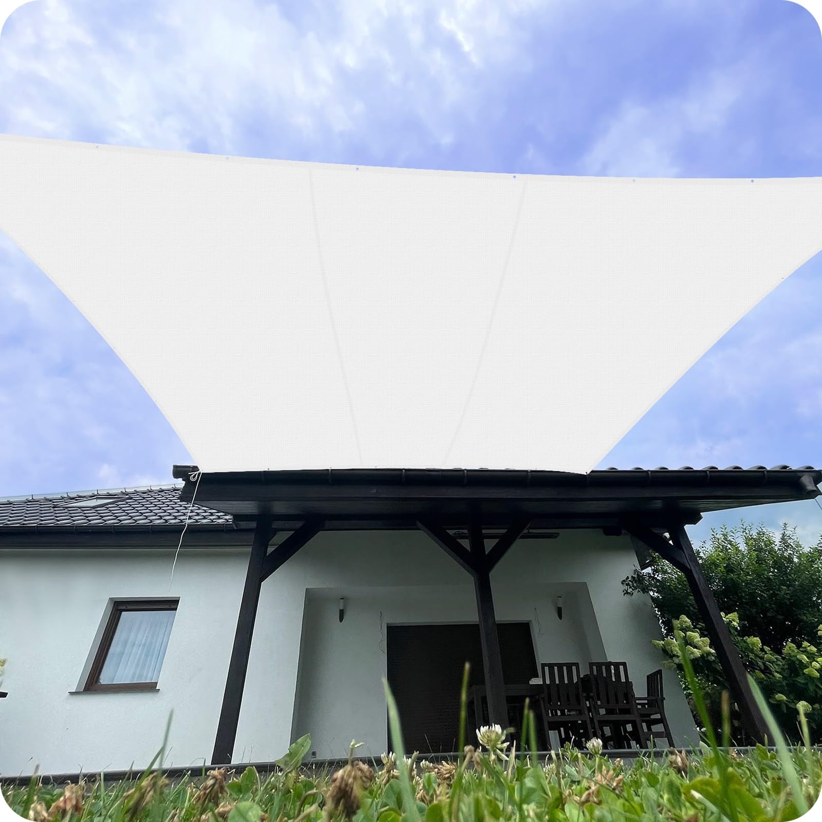 Voile d'ombrage extérieur anti-UV et imperméable de 340x500 cm pour protéger votre terrasse