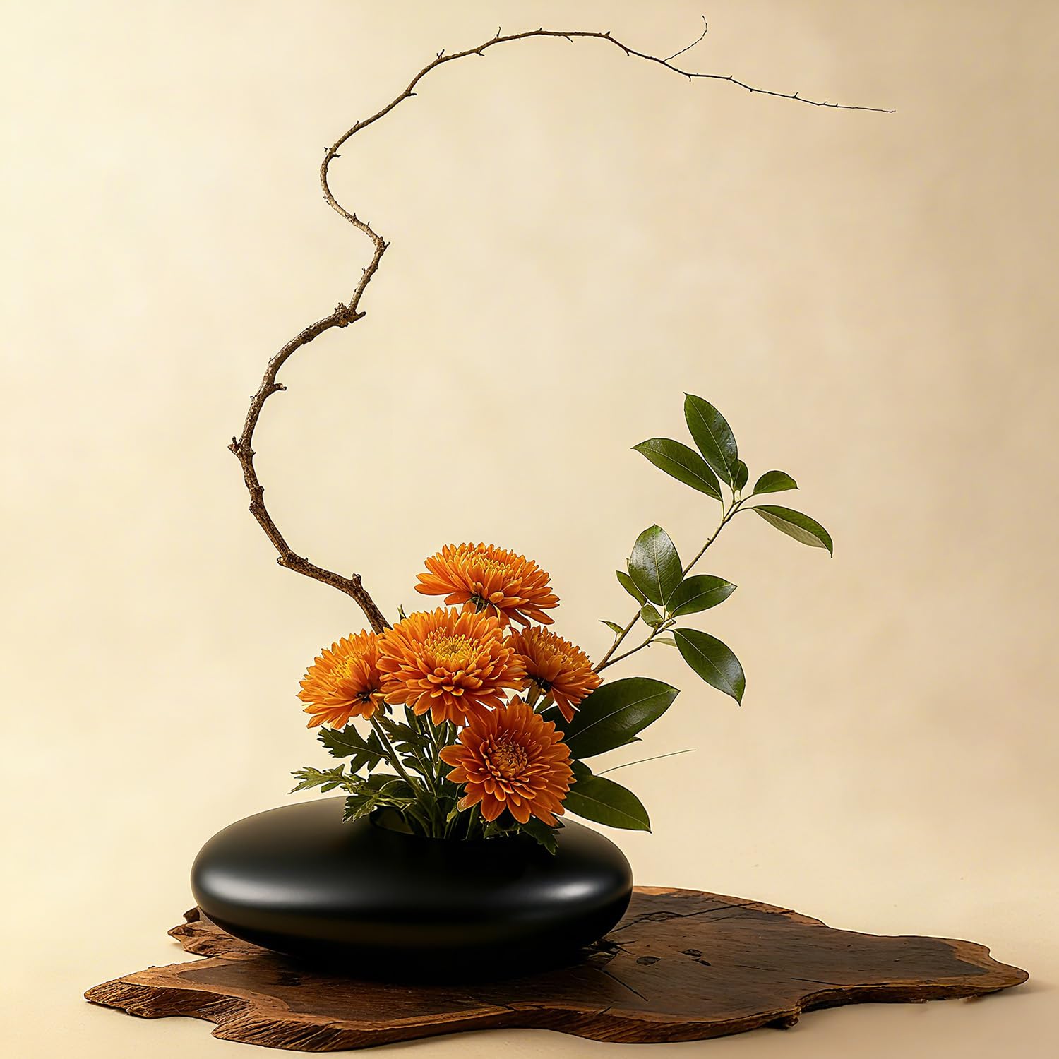 Amazon.co.jp: 日本風セラミック花瓶生け花キット、小石型フラワー