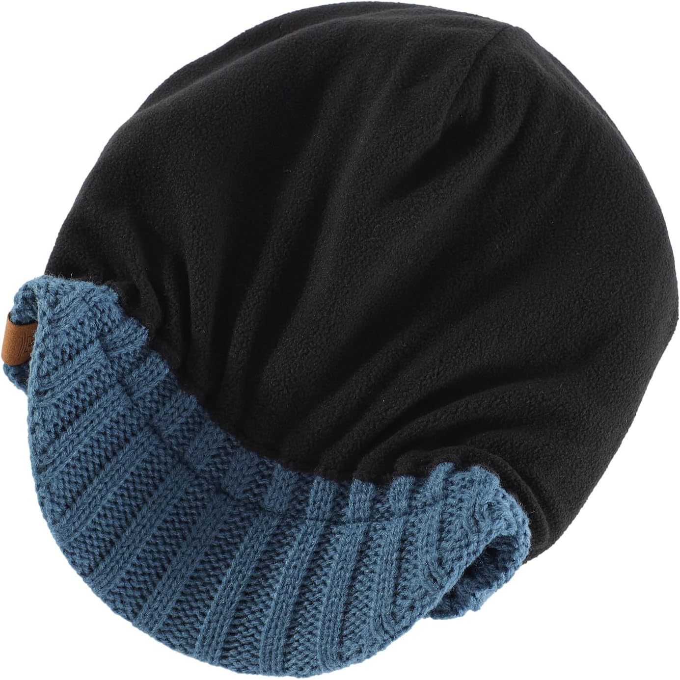 Home Prefer Men's Winter Hat Thick Knit Beanie Cap with Visor Newsboy Beanie Hat - Image 3