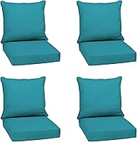 Vista 133 de Arden Selections Juego de cojines profundos para exteriores, 24 x 24 pulgadas, resistente al clima, a prueba de lluvia, resistente a la decoloración