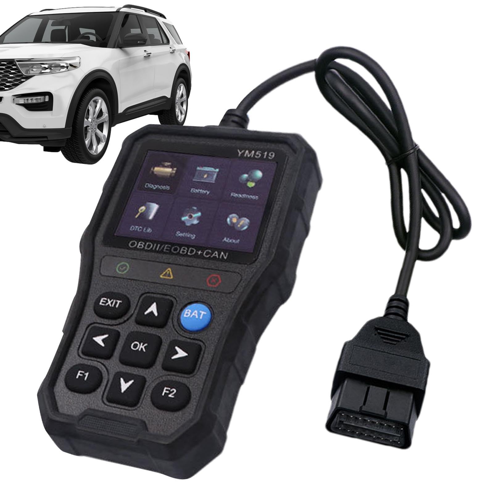 Herramienta De Análisis OBD – Monitor Portátil De Salud del Vehículo, Herramienta De Análisis De Código Intuitivo De Silicona | Dispositivo De Diagnóstico Compacto De Escáner De Coche En Tiempo Real | Herramienta De Análisis De Código Intuitivo De Silicon