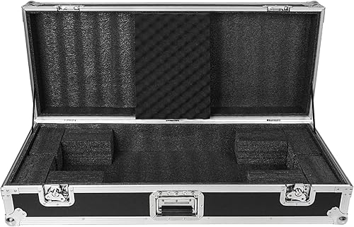 Miniatura 10 de Sound Town Funda ligera para teclado de 61 notas, funda de vuelo ATA con pestillos de bloqueo aprobados por la TSA, interior personalizable, ruedas