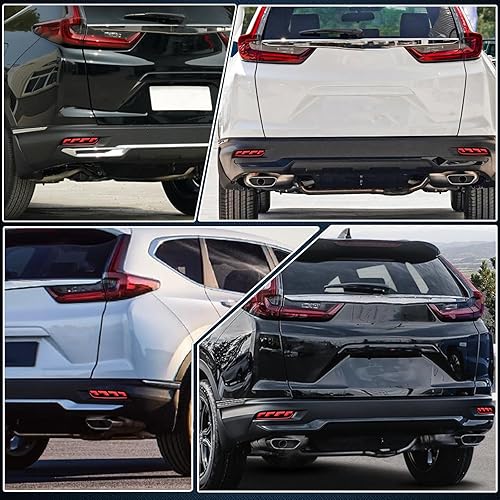 Miniatura 6 de GEEGEETOP Lente ahumada LED Full Parachoques Reflector Luces traseras Freno trasero Faros antiniebla para Honda CRV CR-V 2020-2022 Touring EX-L LX