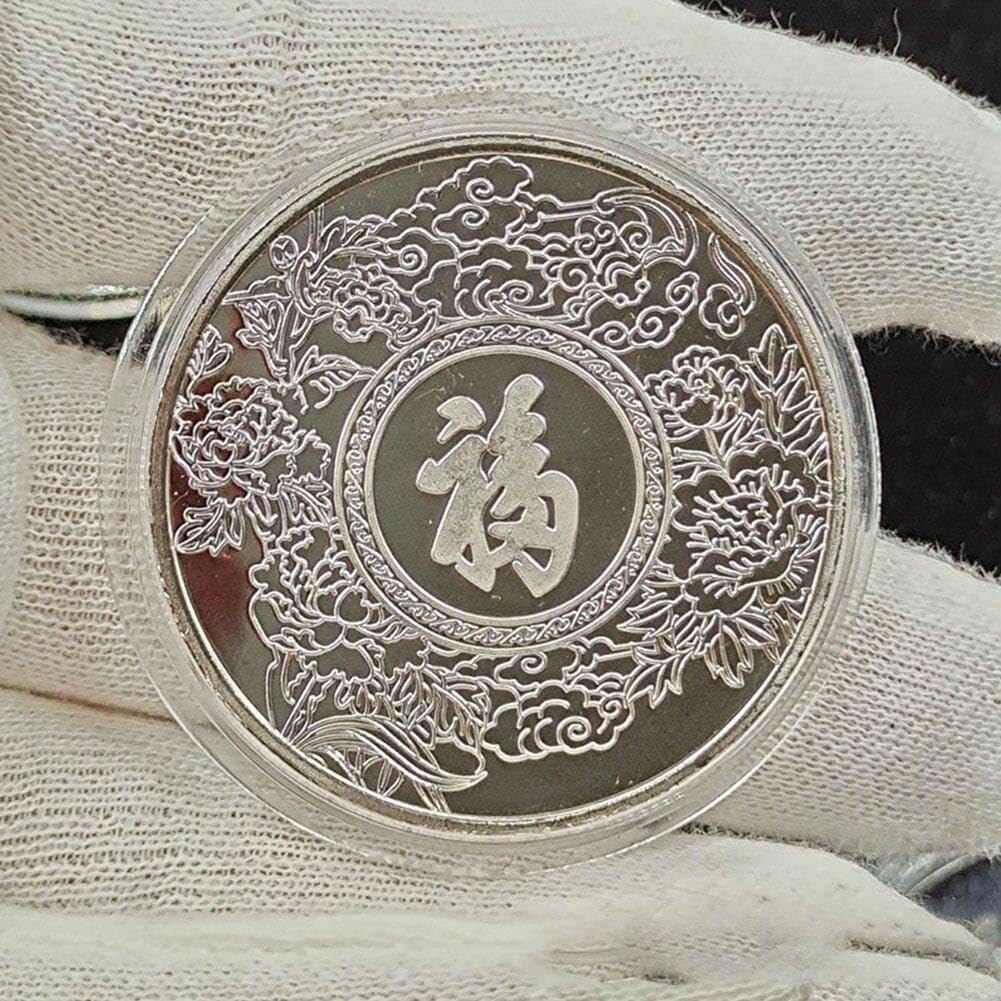 Dragon Gold Coin – Vergoldete Glücksmünze Mit Drachenmotiv, 4 Cm, Als Geschenk Oder Sammlerstück (2 Stück)