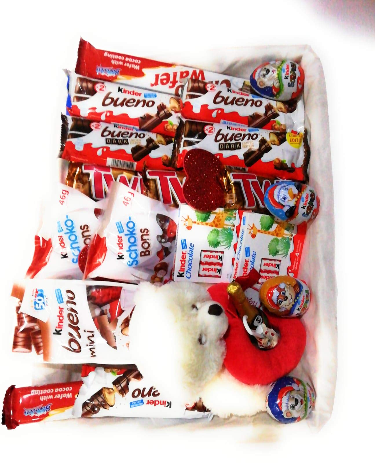 cesta de chocolates peluche san valentin