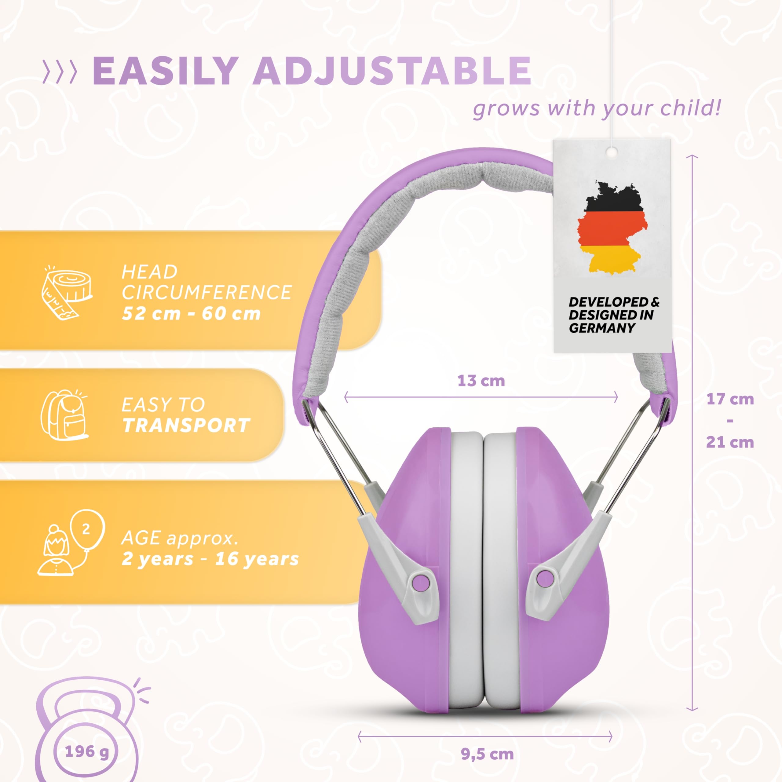Schallwerk ® Ear defenders Kiddies, Rocket Berry - Image 4