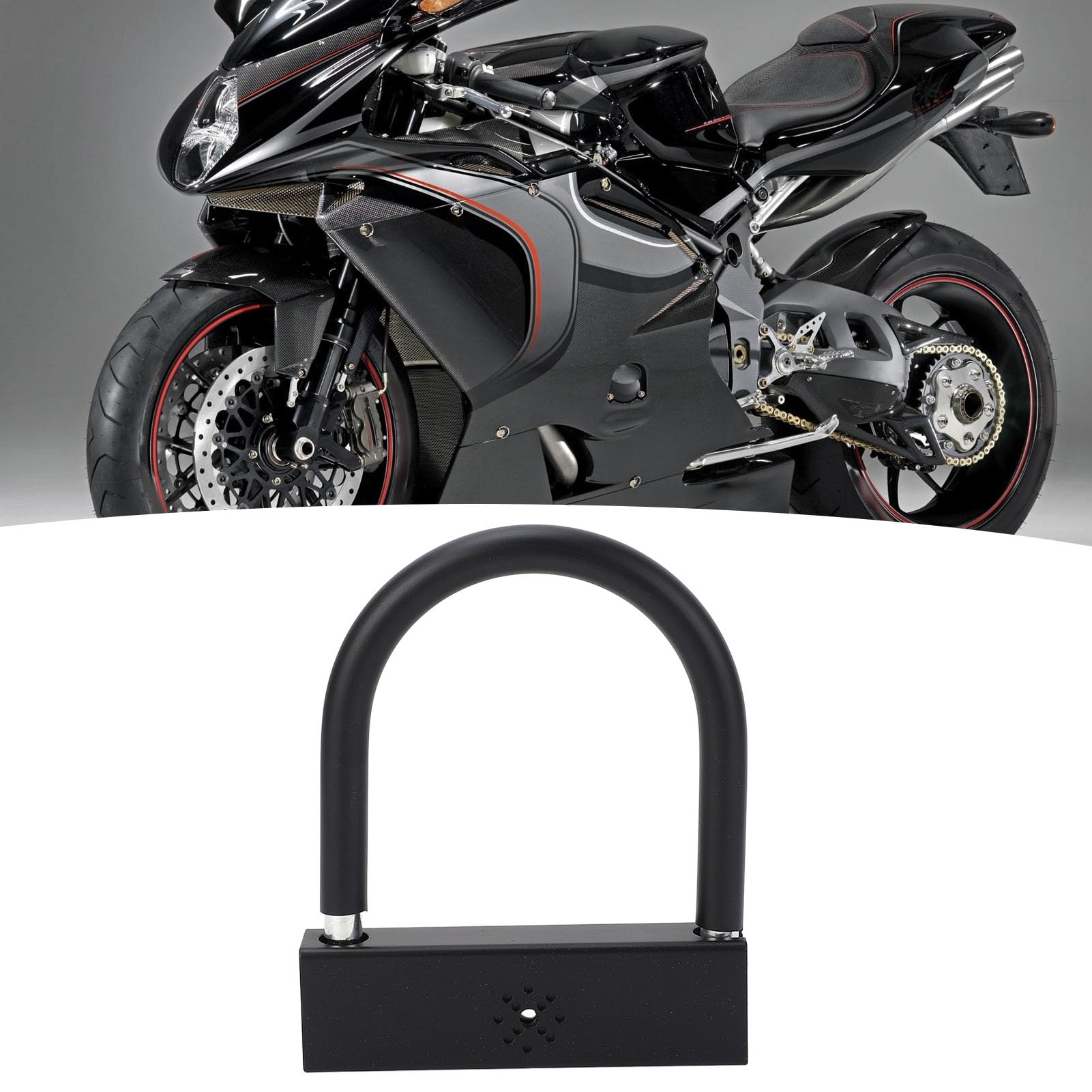 Antivol en U pour Moto avec Alarme 110 DB – Haute sécurité – Antivol pour Scooters et Motos – Construction Métallique et Conception étanche